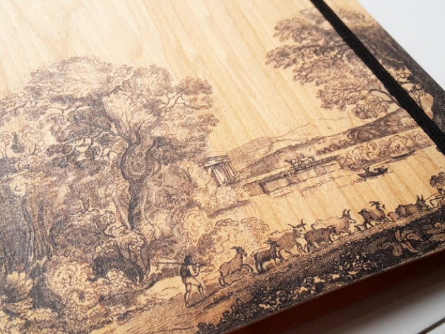 WOODEN NOTE BOOK OF A5 FORMAT