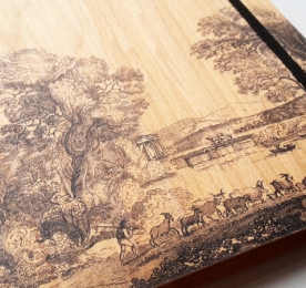 WOODEN NOTE BOOK OF A5 FORMAT