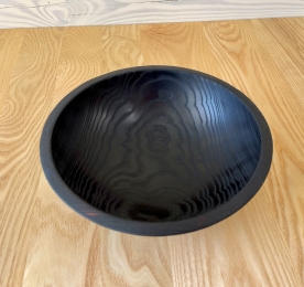 Charred bowl of natural wood (W 002)